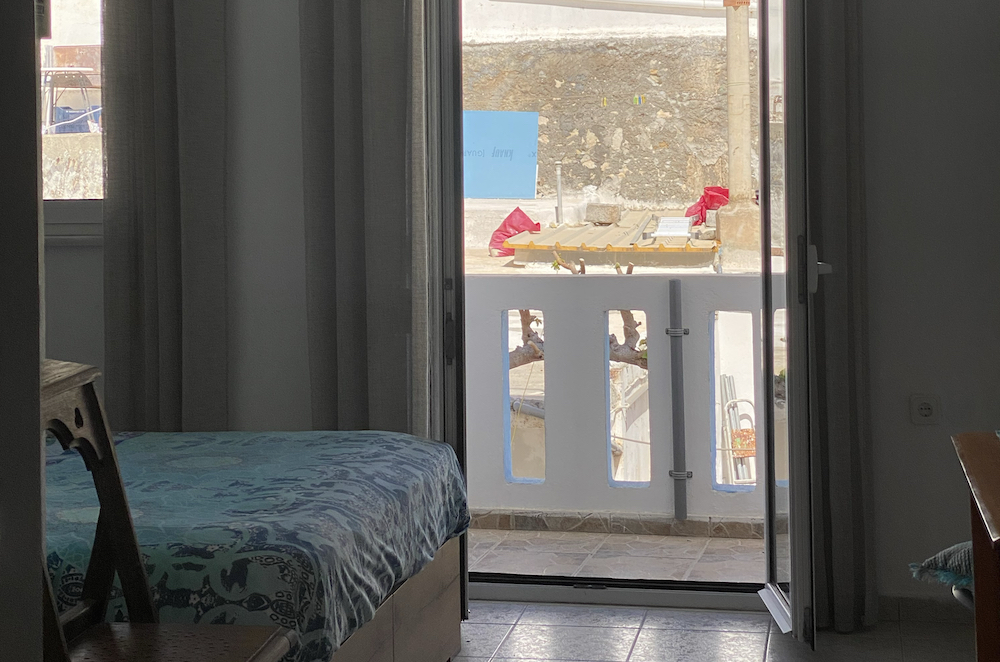 View of the balcony from Christina’s studio