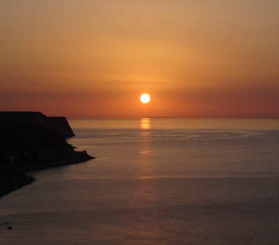 Sunrise over the Libyan sea
